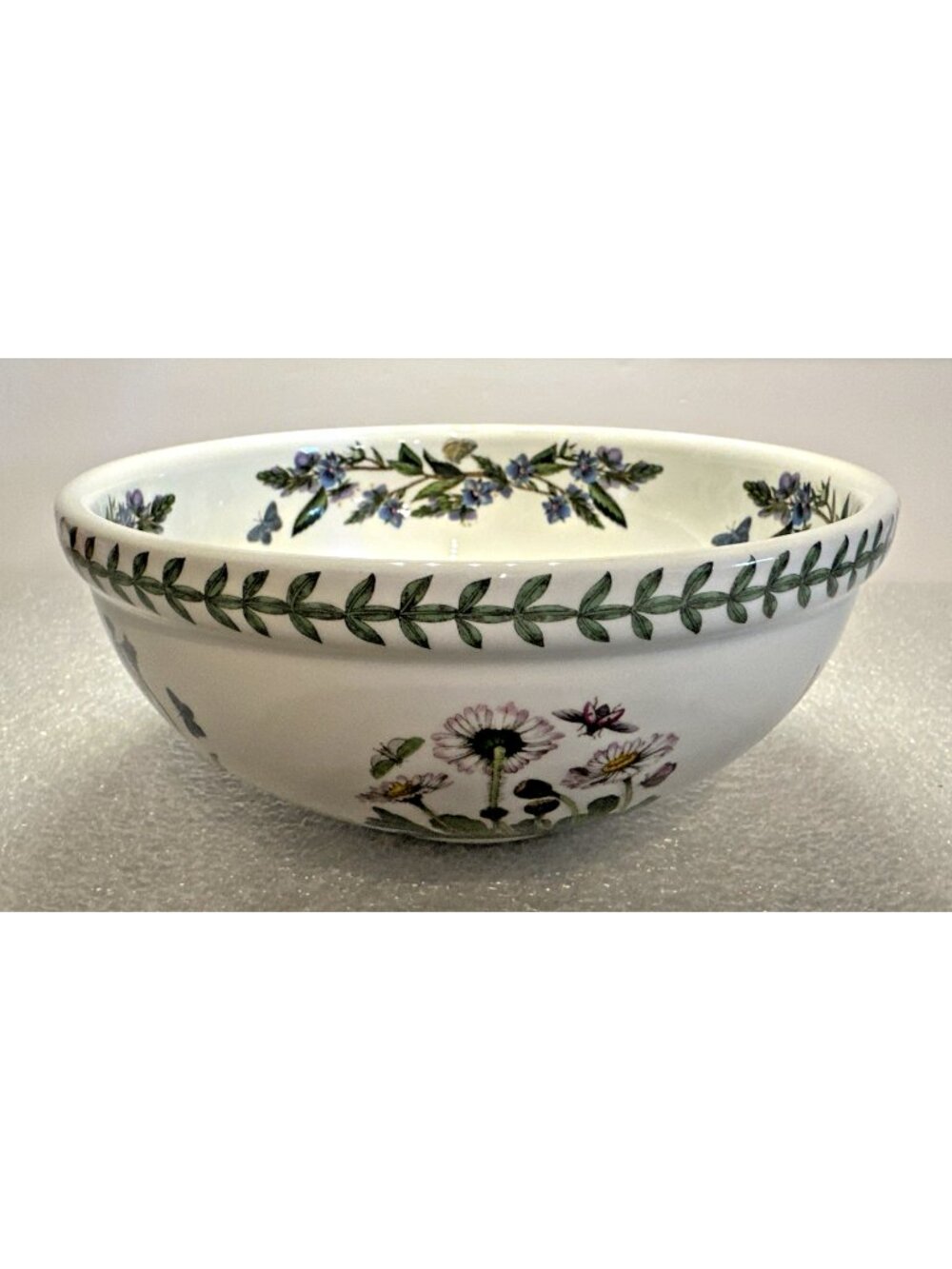 Portmeirion Botanic Garden Salad Serving Bowl 7.75" Daisy Made In England - Rare